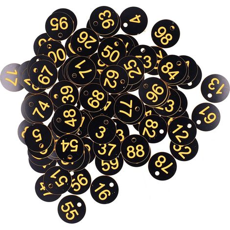 Lotto di 100 etichette rotonde – nere e gialle – marcatore di identificazione digitale – alveare – accessori agricoli