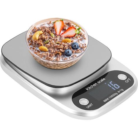Balance De Cuisine Alimentaire Balance De Cuisson Mini Balance Electronique Portable En Acier Inoxydable Poids Numérique Gramme Balance Pour La Cuisson, La Cuisson, La Préparation Des Repas 10kg/1g (1/5)