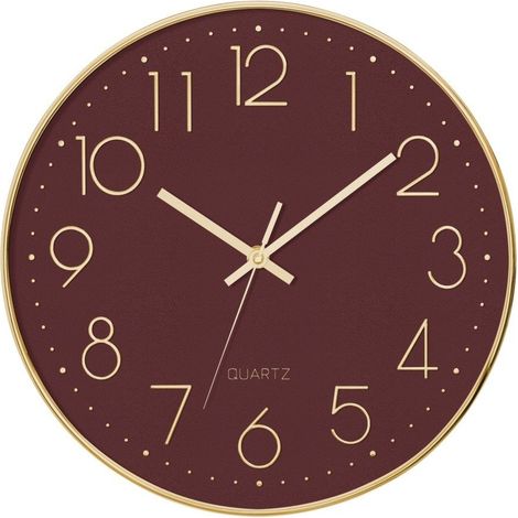 Silent Wanduhr Schlafzimmer-Uhr mit Silent-Mechanik, Ø 30 cm - Atmosphera