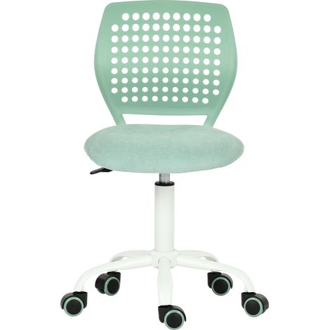 FurnitureR Schreibtischstuhl Höhenverstellbar Drehstuhl mit Rollen Ergonomischer Lernstuhl Atmungsaktive Rückenlehne Gepolsterter Sitz Bürostuhl für Kinder Jugendliche Home Office, Catus Grün (1/5)