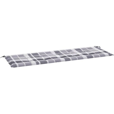 Maison Exclusive - Gartenbank-Auflage Grau Karomuster 150x50x4 cm