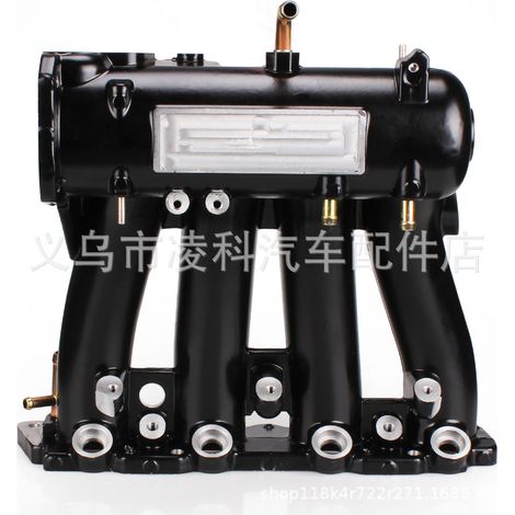 Car aftermarket intake manifold for Honda Civic 1988-2000 D series D16 D15 - Black (1/4)