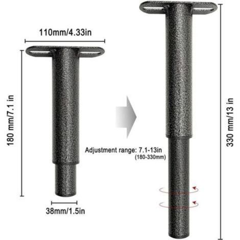 Gambe per letto, gambe per rete a doghe, set di 2 gambe regolabili in metallo, gambe in metallo per reti a doghe, molto resistenti, adatte a reti a doghe universali in metallo, armadi e divani da 18 a (1/4)