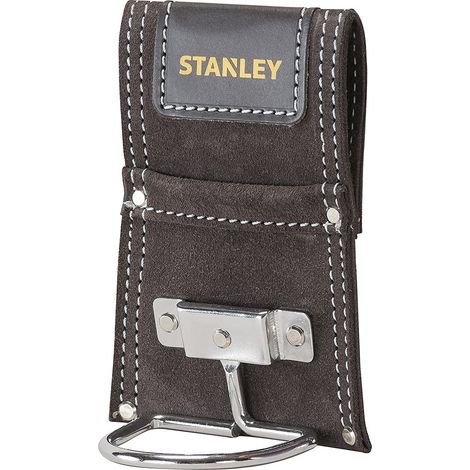 Stanley STST1-80117 Hammer Holder Suede Leather Loop with Metal Hook and Wide Belt Slot