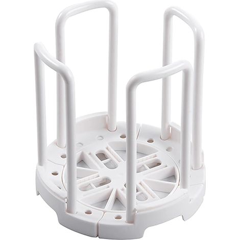 Égouttoir à bols rétractable, support pour bols, organisateur de bols, égouttoir pour cuisine (blanc) (1/5)