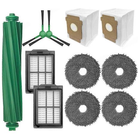 Accessoires et pièces détachées pour iRobot Roomba Plus 405/505 : brosse principale, lingette et sac à poussière. (1/5)
