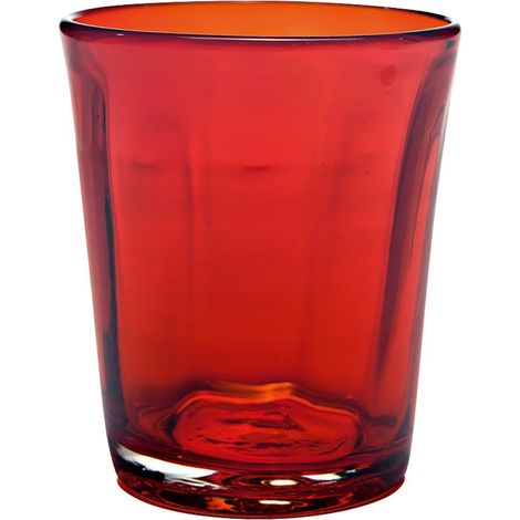 Zafferano Lot De 6 Verres Tumbler Série Bei En Verre Coloré Rouge, Fabrication Artisanale À La Main, Design Raffiné Pour La Table Quotidienne (1/2)