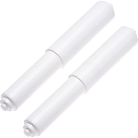 Set mit 2 Stück – Ersatz-Federrollenstange für weißen Toilettenpapierhalter