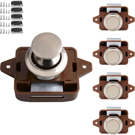 Bouton Poussoir Loquet Serrures pour Camping-Car Serrure de Meuble Boutons (1/5)