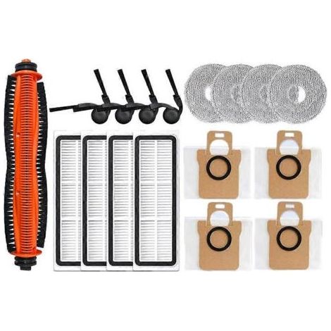Accessoires pour aspirateur robot Xiaomi 5 PRO/OV21CN : brosse principale, lingette de nettoyage, filtre HEPA, sac à poussière, pièces de rechange (1/5)
