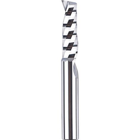 Fresa da 6 mm per alluminio, frese a candela singola, 1 fresa in carburo di tungsteno integrale, fresa CNC da 22 mm per legno e alluminio
