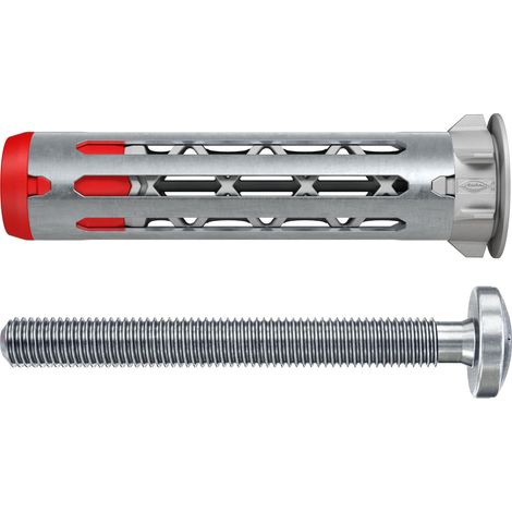 Cheville Bi-Matière DuoHM 5 x 55 pour Corps Creux, avec Tête à Vis Cylindrique, Empreinte PZ - Sachet de 15 (1/2)