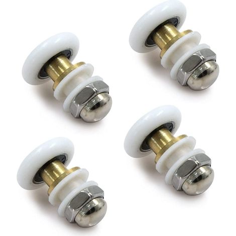 Roulette De Porte De Douche - Galet En Laiton Pour Cabine Coulissante - Verre 4-8Mm Diamètre 23Mm - Lot De 4 Pièces (1/5)