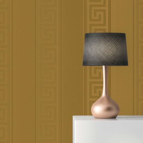 TADESSI Tapete Streifen Romeo M1-No.877 Vliestapete Gold Designertapete Design Wohnzimmer Schlafzimmer Küche (1/5)