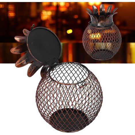 Boîte de rangement pour bouchons de vin en fer forgé sculpture ananas style bar déco maison (1/5)