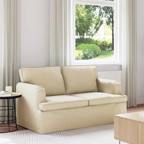 Sofa Creme 144 x 80 x 85 cm Stoff
