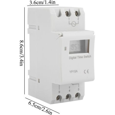 Minuterie programmable Digital LCD Temporisateur 16A Relay (DC12V) (1/5)