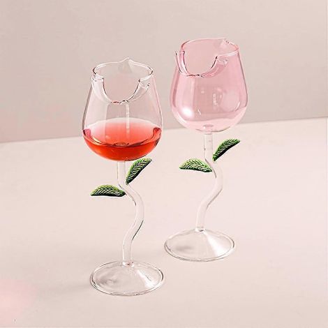 Ensemble de verres créatifs à fleur de rose pour la fête 5 OZ 2025 (1/3)