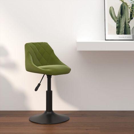 Taburete de cocina de terciopelo verde claro vidaXL (1/5)