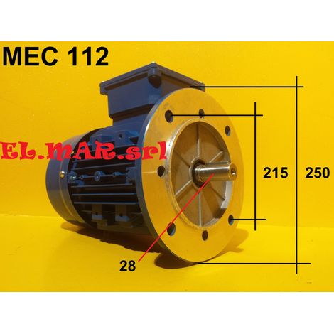 HP 5,5 KW 4 Mec 112 1400 Giri Motore Elettrico Trifase iE1 iE3 4 Poli B5 Flangiato - IE3 - Efficienza Premium