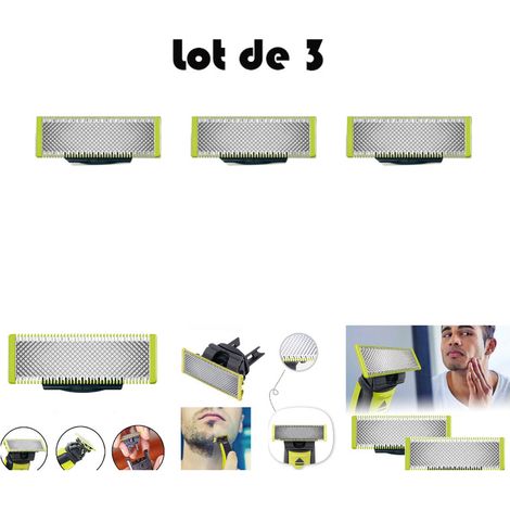 Cuchilla de repuesto antifricción Philips OneBlade para afeitadora/recortadora eléctrica OneBlade, 3 unidades, modelo QP215/50 (1/3)
