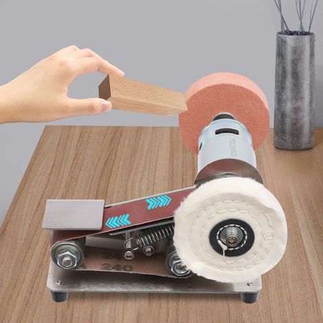YISSALE - Mini ponceuse à bande électrique 150W – 7 vitesses réglables – Pour métal et bois dur – Angle de table 1-45° – Compacte et légère (1/5)