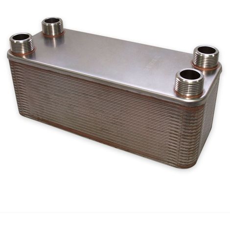 Scambiatore di calore termico in acciaio inox 40 piastre max. 230 kW acqua solare 160000837 (1/5)