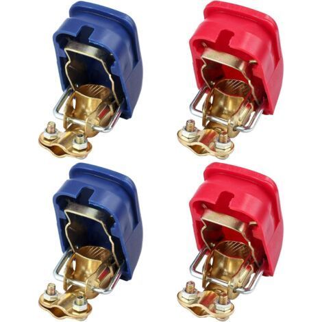 2 Pairs Lug Quick Release Car Battery Terminals, Caravan, Pair of Terminals Connectors (1/4)