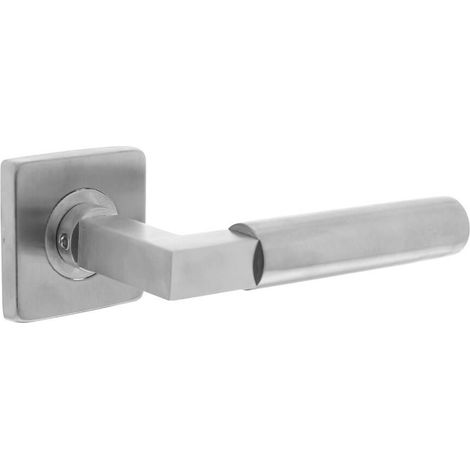 Poignée de porte moderne Bau-Stil Rosace carrée en acier inoxydable - 0035.037802 (1/3)