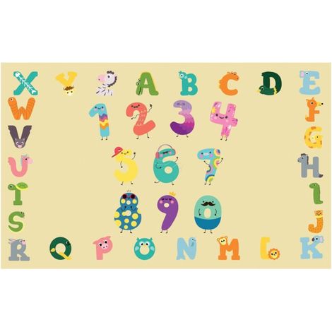 Tapis Chambre à Coucher Enfants Moderne Résistant Aux Taches Doux Jeu Des. B - 75x120 cm (1/5)