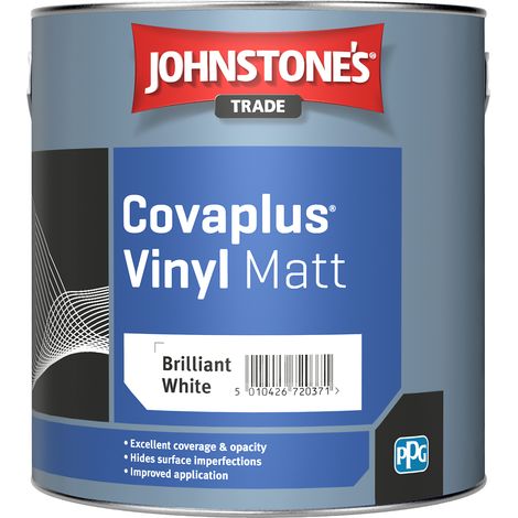 Johnstones Trade Covaplus Vinyl Matt - Brilliant White - 1 Litre