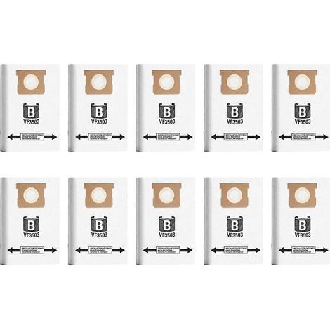 Sacs d'aspirateur VF3503 compatibles avec les aspirateurs eau et poussière Ridgid de 5 à 10 gallons, pour les sacs d'aspirateur d'atelier Ridgid de 6 à 9 gallons (1/5)