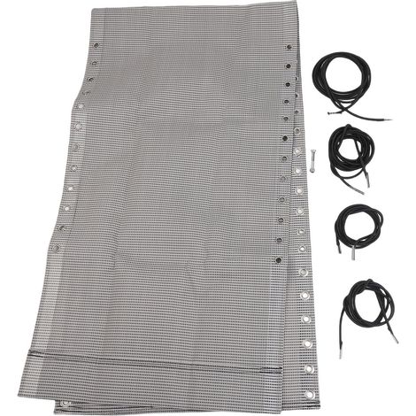 Tissu de Rechange Chaise Longue 160x43cm avec Cordes(White gray) Haute densité, résistant aux UV, inclut 4 cordes et , 160x43cm, pour idéal jardin terrasse (1/5)