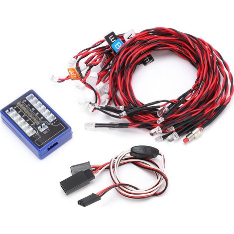 Kit d'éclairage LED clignotant 12 pièces pour modèles RC, système d'éclairage 4.8‑6V DC (1/5)
