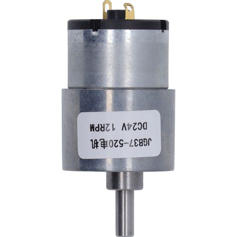 24-V-Gleichstrom-Getriebemotor, 12 U/min, mit Hall-Encoder, Gehäuse aus Aluminium und Messing, verstärktes Lager, stabile Kraftübertragung, präzises Untersetzungsgetriebe (1/5)