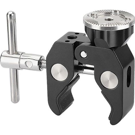 Pince Super Crab polyvalente, filetages femelles M6 et 3/8In-16, pour trépied, rambarde ou poteau (1/5)