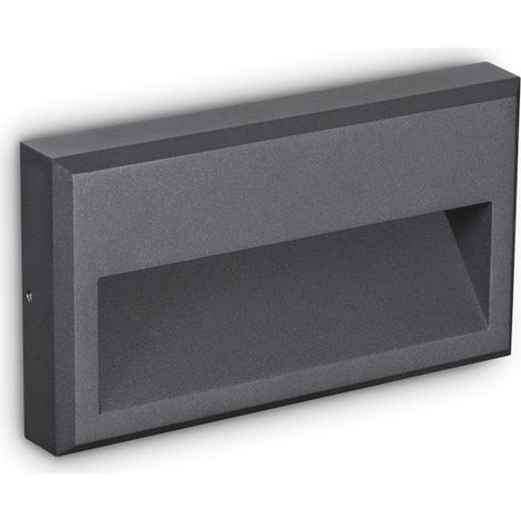 Applique d'extérieur LED Rectangle Flush Anthracite IP65, 3000K (1/2)