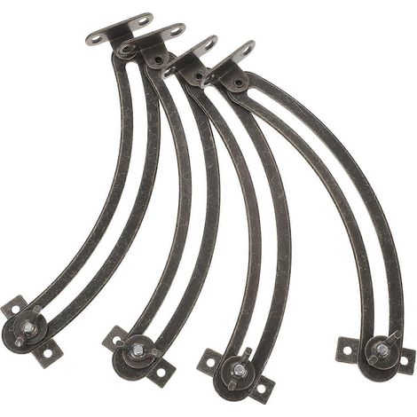 Charnières de placard 7 pouces, fermeture amortie, support de couvercle, réglables, finition bronze (1/5)