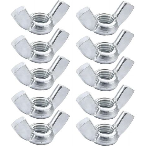 10pcs M10 Stainless Steel Wing Nuts Butterfly Nut for Bolt, Indoor and Outdoor Use