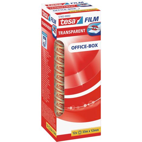 tesa OFFICE-BOX 57402-00002-01 tesafilm Transparent (L x B) 33 m x 12 mm 12 St.
