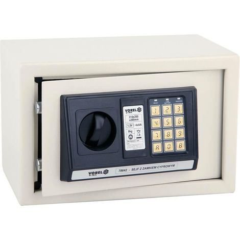 Vorel Cassaforte Elettronica Grigia 14x30,6x19,6 cm (1/2)