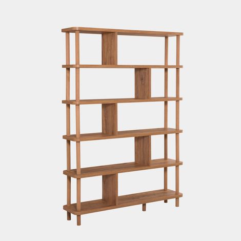 Libreria in legno "Meta" - 120 x 28 x 168 cm - Marrone (1/5)