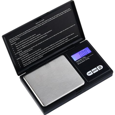 Digitale Taschenwaage (200 g x 0,01 g), präzise für Schmuck, Gold, Silber, Münzen und Kräuter. (1/4)