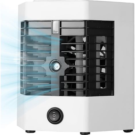 Climatiseur portable amélioré, climatiseur mobile 5 en 1, refroidisseur d'air par évaporation, ventilateur USB avec minuterie, mini refroidisseur d'air portable (1/5)