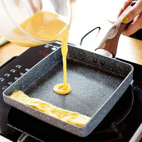 Japanische Omelettpfanne Aluminium Kleine Bratpfanne Antihaftpfannkuchenpfanne (1 Stück) (1/5)