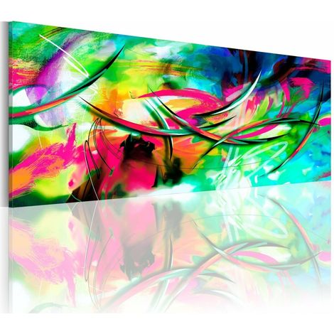 Tableau folie des couleurs - 120 x 40 cm (1/4)