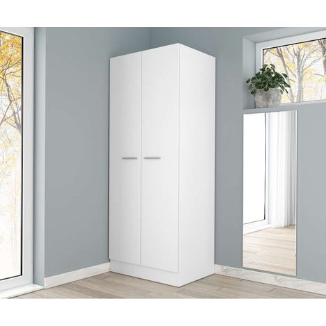 Armadio Doppia Anta Bianco - Design Elegante e Funzionale - 71x51,5x181H cm