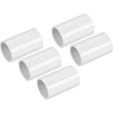Paquet de 5 Raccords Droits de Coupleur de Conduit en PVC (1/5)