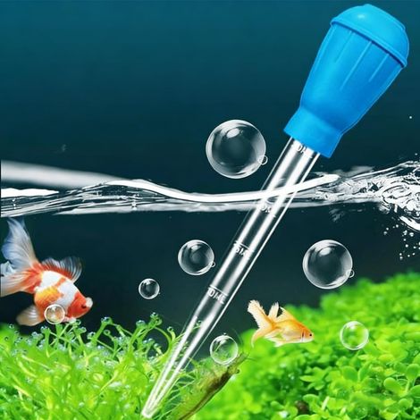 Changeur eau multifonction – Siphon – Nettoyeur gravier – Compte-gouttes – Pour aquarium et récif – Entretien facile – Sans électricité (1/4)