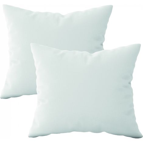 Lot de 2 oreillers, coussins de garnissage carrés - 60 x 60 cm - Blanc - Vivezen (1/5)